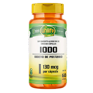 Iodo Iodeto de Potássio 60 Cápsulas Unilife