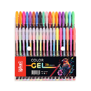 Caneta Gel Glizi Color Gel 36 Cores – Glitter, Neon e Pastel | Canetas Artísticas Criativas