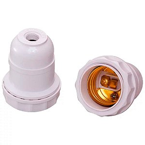Soquete Abajur Lustre Ventilador Cúpula E-27 250v Branco