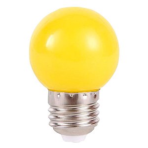 Lâmpada Bolinha 7w Incandescente E-27 Amarela 127v BRASFORT