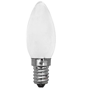 Lâmpada Vela 40w Rosca E-14 Incandescente Leitosa 220v