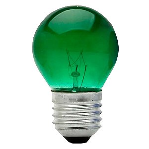 Lâmpada Bolinha 40w Incandescente E-27 Verde 127v