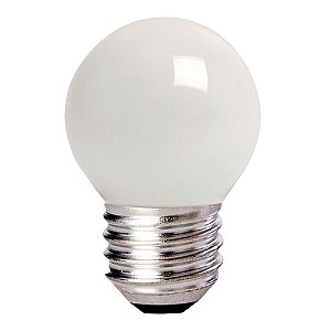 Lâmpada Bolinha 40w Incandescente E-27 Leitosa 127v