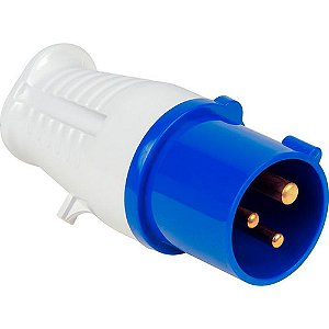 Plug Macho Industrial 2p+t 16a 6h Azul 250v MGI-013 JNG