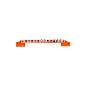 Barramento Cobre 100a Neutro / Terra 1/2 X 1/8 10 Parafusos