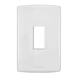 Espelho Placa 1 Posto C/ Suporte 4x2 Tampa Vertical Siena