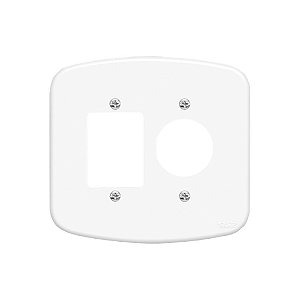 Espelho Placa Interruptor Triplo E Tomada F35 4x4 Fame Blanc