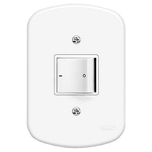 Conjunto de Interruptor Bipolar Paralelo 4x2 10a Fame Blanc