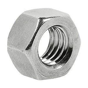 Pacote 200 Porcas Sextavada Zincada 1/4 Pol Rosca UNC