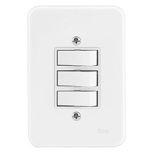 Conjunto Interruptor 1 Tecla Simples e 2 Paralela 10a Pollar