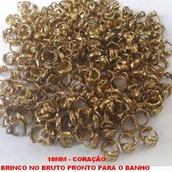 BRINCO *** NO BRUTO PRONTO PARA O BANHO  SENDO ARGOLINA DE PRESÃO(TRANQUETA) TAMANHO -  10MM - PESO 1.2GR - BRU4543