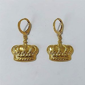 BRINCO NO BRUTO PRONTO PARA BANHO (CX.16) COM BASE DE ARGOLINHA DE PRESSÃO(TRANQUETA) (1554) COROA DUPLA 20X15MM - PESO TOTAL 2.4GR BRU1895