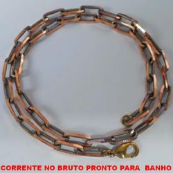 CORRENTE NO BRUTO PRONTO PARA O BANHO  MODELO CARTIER (KDL1.80) LARGURA 6MM  - COM FECHO LAGOSTA - ''50CM'' -BRU4364