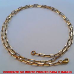 CORRENTE NO BRUTO PRONTO PARA O BANHO COM FECHO LAGOSTA - CARTIER KDL80 - PESO 7,7GR ( '' 70CM '' ) - BRU4457