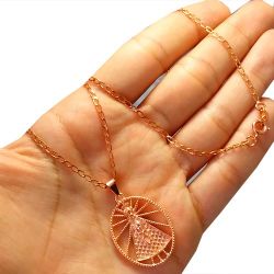 Gargantilha No Bruto Pronto Para Banho Nossa Senhora Aparecida(ROBER)Peso: 8,0 gramas REF: BRU1362