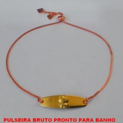 PULSEIRA BRUTO PRONTO PARA BANHO  COM CORRENTE VENEZIANA AJUSTAVEL (REGULAVEL) COM CHAPINHA hello kitty - PESO 2,4GR BRU0375