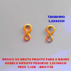 BRINCO NO BRUTO PRONTO PARA O BANHO(GI) MODELO INFINITO PEQUENO 1,5CX06CM PESO 1,1GR  - BRU1798
