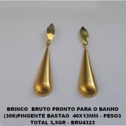 BRINCO  BRUTO PRONTO PARA O BANHO (308)PINGENTE BASTAO  40X13MM - PESO3 TOTAL 3,5GR - BRU4323