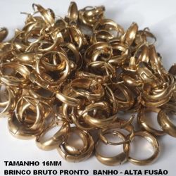 BRINCO(***) BRUTO PRONTO  BANHO -ALTA FUSÃO ARGOLINHA DE PRESSÃO - LARGURA 5MM -  PESO TOTAL 2,4GR - TAMANHO 16MM - BRU0349