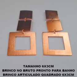 BRINCO NO BRUTO PRONTO PARA BANHO BRINCO DE ARGOLA 6X3CM PESO TOTAL 9GR (LATÃO) BRU4663