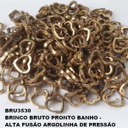 BRINCO BRUTO PRONTO BANHO - ALTA FUSÃO ARGOLINHA DE PRESSÃO TAMANHO 12MM - PESO TOTAL 1,3GR -  (CORAÇÃO) LARGURA 2.4MM - BRU3530