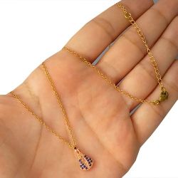 Gargantilha No Bruto Pronto Para Banho Pingente Nossa Senhora Aparecida Com Micro Pedras De Zircônia Tam Aprox da Corrente: 44,5cm Pingente: 1,5cm Peso: 2,7 gramas REF: BRU933