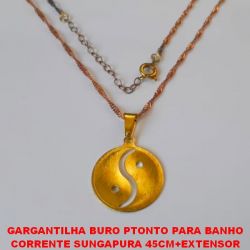 GARGANTILHA BURO PTONTO PARA BANHO CORRENTE SUNGAPURA 45CM+EXTENSOR PINHENTE DE 19MM - 3,4GR - BRU1311