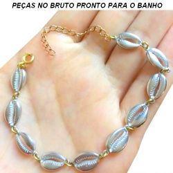 PULSEIRA NO BRUTO PRONTO PARA O BANHO JÁ NO COBRE TAMANHO APROXIMADO:22CM REF:BRU046
