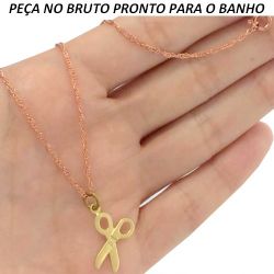 GARGANTILHA NO BRUTO PRONTO PARA O BANHO TESOURA 2GR TAMANHO APROXIMADO:47CM TAMANHO APROXIMADO:2,5CM REF:BRU484
