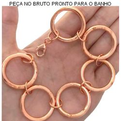 PULSEIRA NO BRUTO PRONTO PARA O BANHO JA NO COBRE ABS SUPER LEVE LARG.30MM 9GR TAM APROX:20CM REF:BRU1583