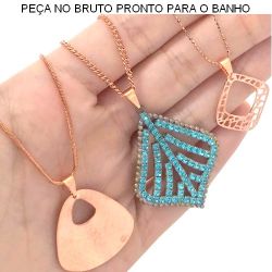 KIT C/3 GARGANTILHA NO BRUTO PRONTO PARA O BANHO JÁ NO COBRE REF:BRU303