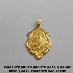 PINGENTE BRUTO PRONTO PARA O BANHO  PESO 2,0GR)  PINGENTE SAO JORGE  (1784) MOLDURA 22MM - BRU0351