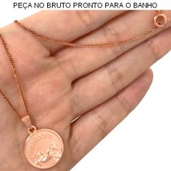 GARGANTILHA NO BRUTO PRONTO PARA O BANHO SIGNO DE CAPRICORNIO 5GR TAM APROX CORRENTE:45CM TAM APROX PINGENTE:2CM REF:BRU113
