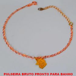 PULSEIRA BRUTO PRONTO PARA BANHO  PULSEITA SIMPLES E DELICADA 18CM + EXTENSOR  - PESO TOTAL 2,0GR  - BRU0353