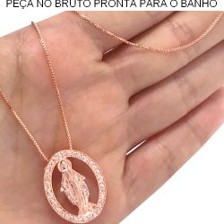 GARGANTILHA NO BRUTO PRONTO PARA O BANHO JÁ NO COBRE EM ZIRCÔNIA 5GR TAMANHO APROX:45CM PING:2,5CM REF.BRU229