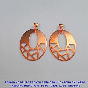 BRINCO NO BRUTO PRONTO PARA O BANHO - TODO EM LATÃO TAMANHO MEDIO 3CM - PESO TOTAL 2.2GR - BRU6540