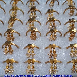 ANEL NO BRUTO PRONTO PARA O BANHO - MENINO+MENINA PEÇA EM ALTA FUSSÃO - PESO 2.1GR - ANEL00044