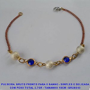 PULSEIRA  BRUTO PRONTO PARA O BANHO - SIMPLES E DELICADA COM PESO TOTAL 2.7GR - TAMANHO 18CM - BRU6643