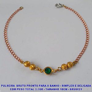PULSEIRA  BRUTO PRONTO PARA O BANHO - SIMPLES E DELICADA COM PESO TOTAL 2.7GR - TAMANHO 18CM - BRU6621