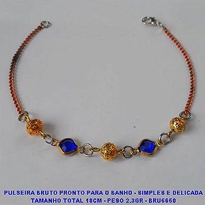 PULSEIRA NO BRUTO PRONTO PARA O BANHO - SIMPLES E DELICADA TAMANHO TOTAL 18CM - PESO 2.3GR - BRU6650
