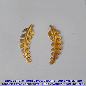 BRINCO BRUTO PRONTO PARA O BANHO - COM BASE DE PINO TODO EM LATÃO - PESO TOTAL 1.1GR - TAMNHO 2,5CM - BRU2801