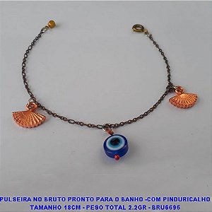 PULSEIRA NO BRUTO PRONTO PARA O BANHO -COM PINDURICALHO TAMANHO 18CM - PESO TOTAL 2.2GR - BRU6695