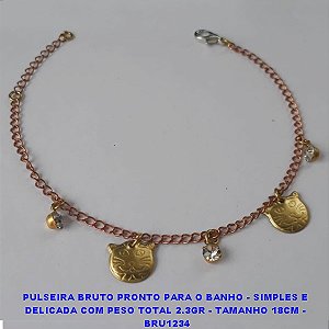 PULSEIRA BRUTO PRONTO PARA O BANHO - SIMPLES E  DELICADA COM PESO TOTAL 2.3GR - TAMANHO 18CM -  BRU1234