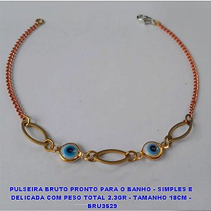 PULSEIRA BRUTO PRONTO PARA O BANHO - SIMPLES E  DELICADA COM PESO TOTAL 2.3GR - TAMANHO 18CM -  BRU3529