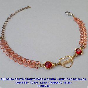 PULSEIRA BRUTO PRONTO PARA O BANHO - SIMPLES E DELICADA  COM PESO TOTAL 2.3GR - TAMANHO 18CM -  BRU6745
