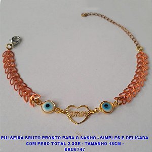 PULSEIRA BRUTO PRONTO PARA O BANHO - SIMPLES E DELICADA  COM PESO TOTAL 2.3GR - TAMANHO 18CM -  BRU6747