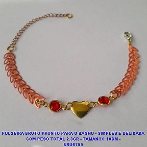 PULSEIRA BRUTO PRONTO PARA O BANHO - SIMPLES E DELICADA  COM PESO TOTAL 2.3GR - TAMANHO 18CM -  BRU6750