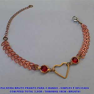 PULSEIRA BRUTO PRONTO PARA O BANHO - SIMPLES E DELICADA  COM PESO TOTAL 2.3GR - TAMANHO 18CM - BRU6791