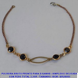 PULSEIRA BRUTO PRONTO PARA O BANHO - SIMPLES E DELICADA  COM PESO TOTAL 2.3GR - TAMANHO 18CM - BRU0083