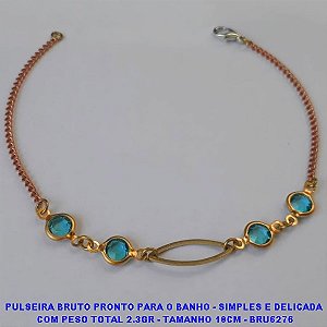 PULSEIRA BRUTO PRONTO PARA O BANHO - SIMPLES E DELICADA  COM PESO TOTAL 2.3GR - TAMANHO 18CM - BRU6276